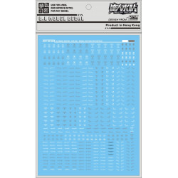 D.L Model Decal C001 (White.Gray) for 1/100 Caution/Warning Signs