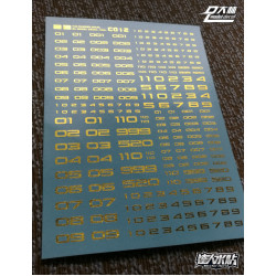 D.L Model Decal C012 for Number (Gold Plated) D.L Model Decal C012 for Number (Gold Plated)