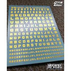 D.L Model Decal C013 for Alphabets (Gold Plated)