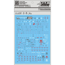 D.L Model Decal UC09 for MG 1/100 Nu Gundam ver. Ka D.L Model Decal UC09 for MG 1/100 Nu Gundam ver. Ka