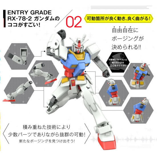 Entry Grade 1/144 RX-78-2 Gundam (Full Weapon Set)