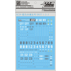 D.L Model Decal UC29 for HG 1/144 Blue Destiny Series Unit 1/2/3 D.L Model Decal UC29 for HG 1/144 Blue Destiny Series Unit 1/2/3
