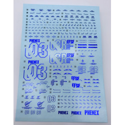 D.L Model Decal UC40 for MG 1/100 Unicorn Gundam 03 Phenex (Blue Metallic Plated) D.L Model Decal UC40 for MG 1/100 Unicorn Gundam 03 Phenex (Blue Metallic Plated)