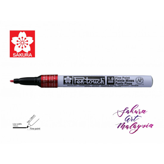 Pen-Touch Marker - Red (1.0mm) Fine