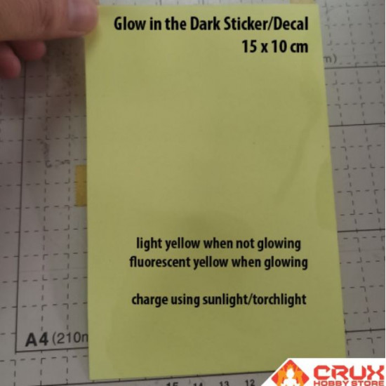 Glow in the Dark Sticker/Decal (15x10cm) (Green)
