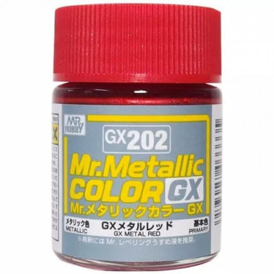 Mr. Metallic Color Lacquer GX-202 GX Metal Red (18ml)