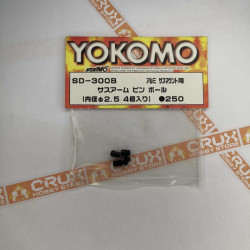 SD-300B Suspension Arm Pin Ball 2.5mm  x4mm for Aluminum Suspension Mount (4pcs) (Yokomo RC Parts) SD-300B Suspension Arm Pin Ball 2.5mm  x4mm for Aluminum Suspension Mount (4pcs) (Yokomo RC Parts)