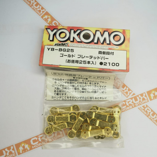 YB-BG25 Gold Plated Battery Bar 25pcs (Yokomo RC Parts)