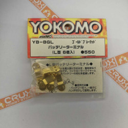 YB-BGL Gold Plated Battery Bar L Type 6pcs (Yokomo RC Parts)