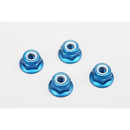 ZC-N4AFB M4 aluminum flange lock nut (blue) 4 pieces (Yokomo RC Parts)