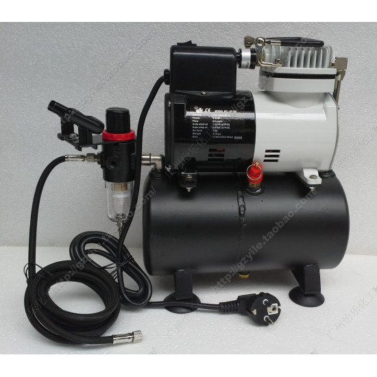HSENG Air Compressor AF-186 (3.0L Tank) with HD-130 Airbrush HSENG Air Compressor AF-186 (3.0L Tank) with HD-130 Airbrush